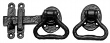 Antique Black Iron Gate Latch Set