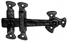 Antique Black Iron Thumb Latch