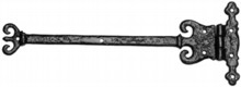 Antique Black Iron Hinge Set