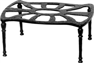 Antique Black Iron Kettle Stand