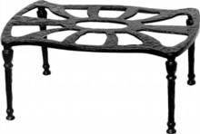 Antique Black Iron Kettle Stand