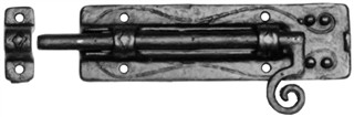 Antique Black Iron Door Bolt