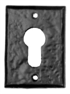Antique Black Iron Euro Escutcheon