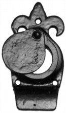 Antique Black Iron Cylinder Pull with Cover