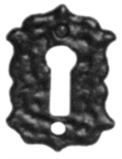 Antique Black Iron Escutcheon