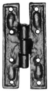 Antique Black Iron Cabinet Hinge Set