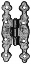 Antique Black Iron Cabinet Hinge Set
