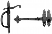 Antique Black Iron Thumb Latch
