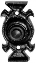Antique Black Iron Bell Push