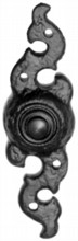 Antique Black Iron Bell Push