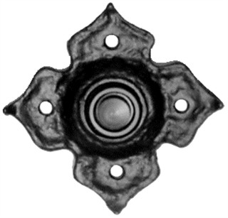 Antique Black Iron Bell Push