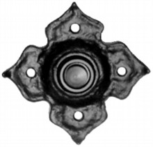 Antique Black Iron Bell Push