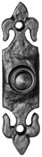 Antique Black Iron Bell Push