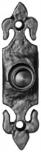 Antique Black Iron Bell Push