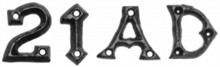 Black Iron Letters and Numerals