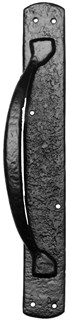 Antique Black Iron Pull Handle on Plate