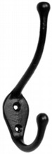Antique Black Iron Hat and Coat Hook