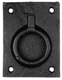 Antique Black Iron Flush Ring
