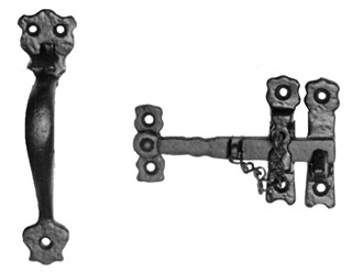 Antique Black Iron Thumb Latch