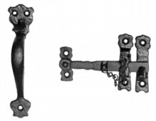 Antique Black Iron Thumb Latch