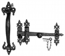 Antique Black Iron Thumb Latch