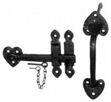Antique Black Iron Thumb Latch
