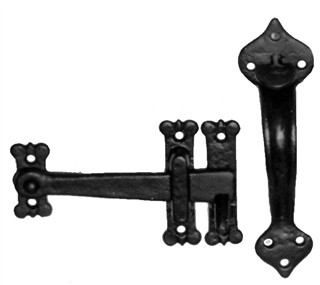 Antique Black Iron Thumb Latch
