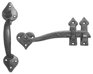 Antique Black Iron Thumb Latch