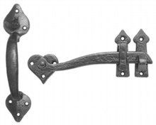 Antique Black Iron Thumb Latch