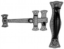 Antique Black Iron Thumb Latch