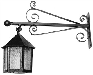 Antique Black Iron Wall Lamp