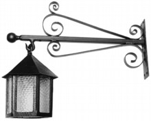 Antique Black Iron Wall Lamp