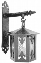 Antique Black Iron Wall Lantern