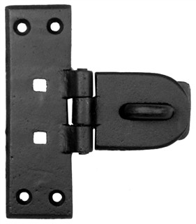 Antique Black Iron Hasp and Staple