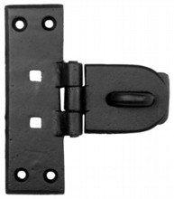 Antique Black Iron Hasp and Staple