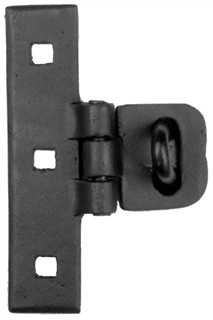 Antique Black Iron Hasp and Staple
