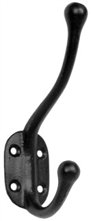 Antique Black Iron Hat and Coat Hook