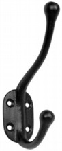 Antique Black Iron Hat and Coat Hook