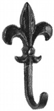Antique Black Iron Coat Hook