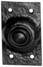 Antique Black Iron Bell Push