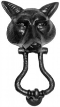 "Fox" Antique Black Iron Door Knocker