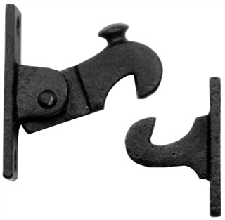 Antique Black Iron Door Catch