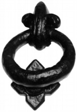 Antique Black Iron Ring Knocker