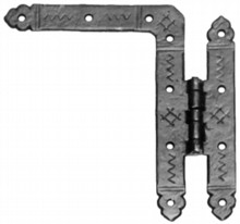Antique Black Iron Hinge Set