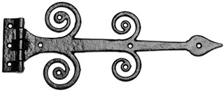 Antique Black Iron Hinge Set