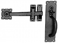 Antique Black Iron Thumb Latch