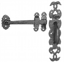 Antique Black Iron Thumb Latch