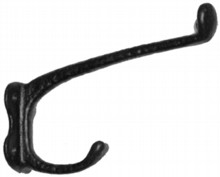 Antique Black Iron Hat and Coat Hook