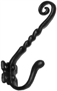 Antique Black Iron Hat and Coat Hook