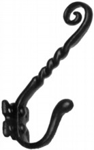 Antique Black Iron Hat and Coat Hook